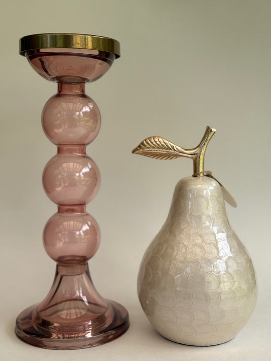 Candelero Rose Gold con bolitas