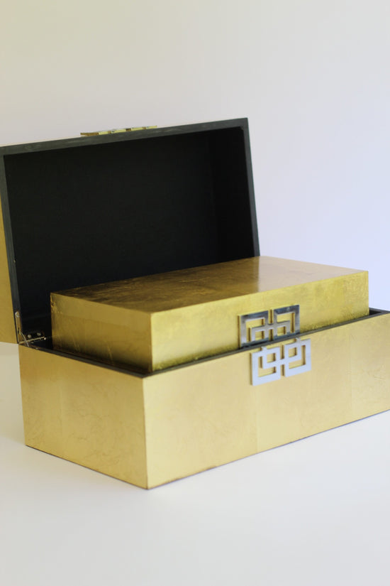 Caja de Ming color dorado grande