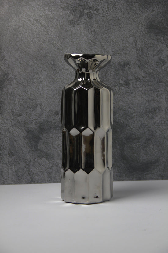 Candelero plateado para vela