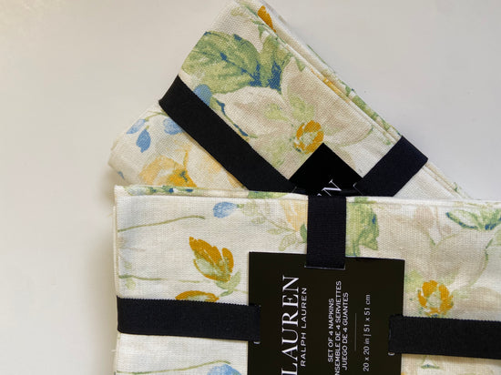 Set de 4 servilletas con flores Ralph Lauren